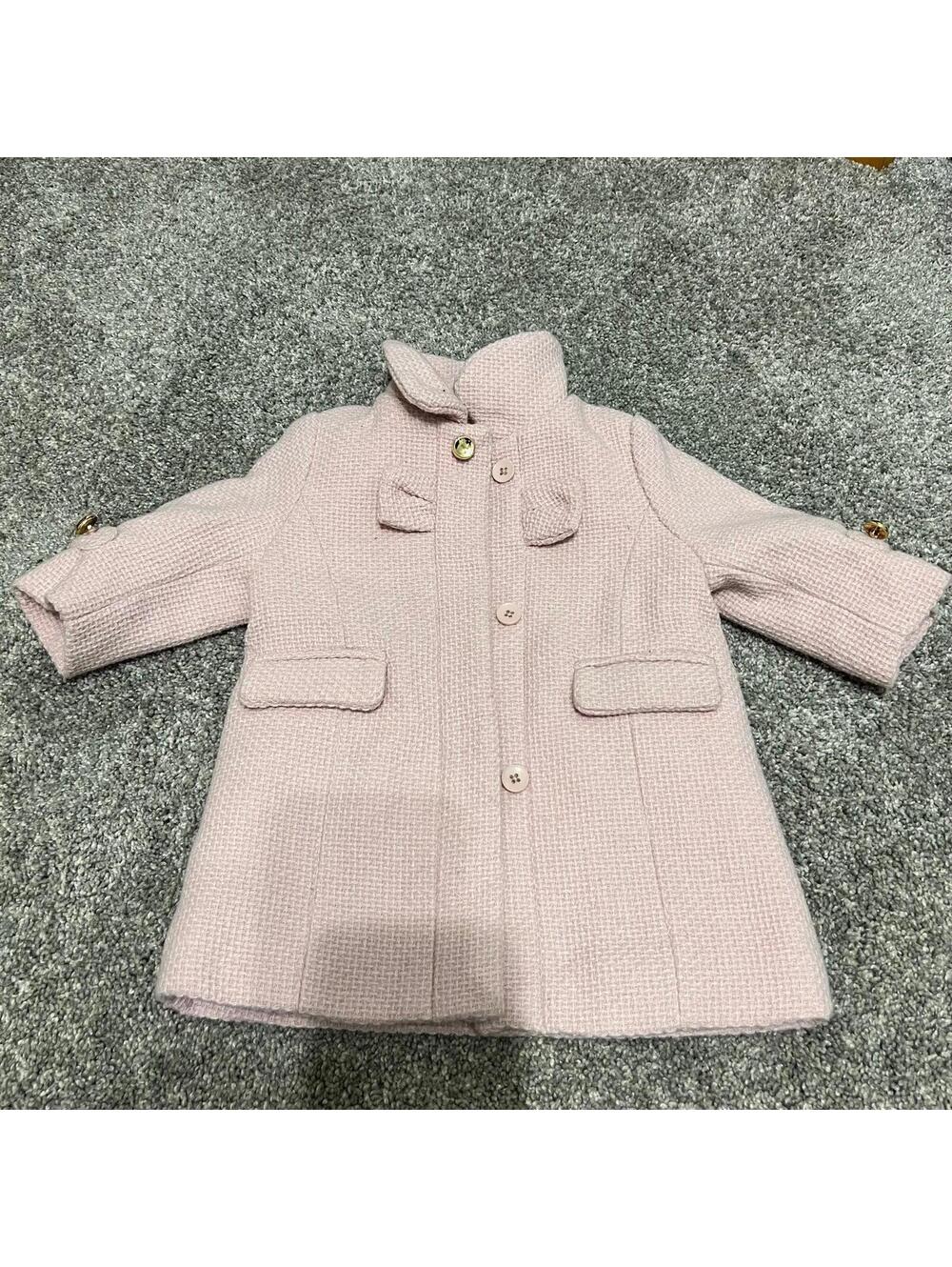 Edgehill Baby Girl's Pink Tweed Peacoat size 9 Months